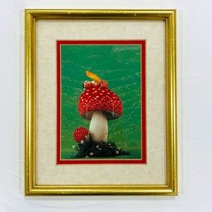 Anne Geddes Baby Butterfly Mushroom Art Print